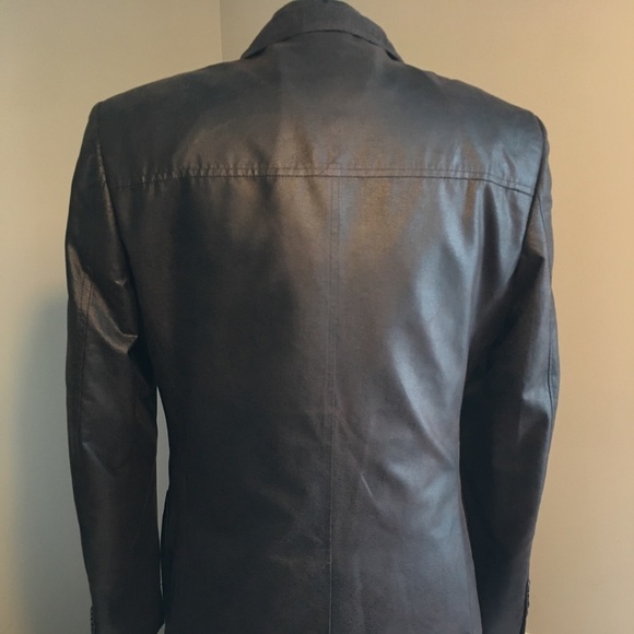 Mens 38R large black sports jacket blazer button unique brown Raffael Uomo - Picture 15 of 16